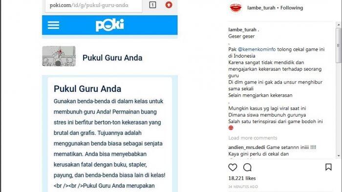 Netizen Syok Melihat Game 'Pukul Guru Anda', Beramai-ramai Tandai Kemenkominfo