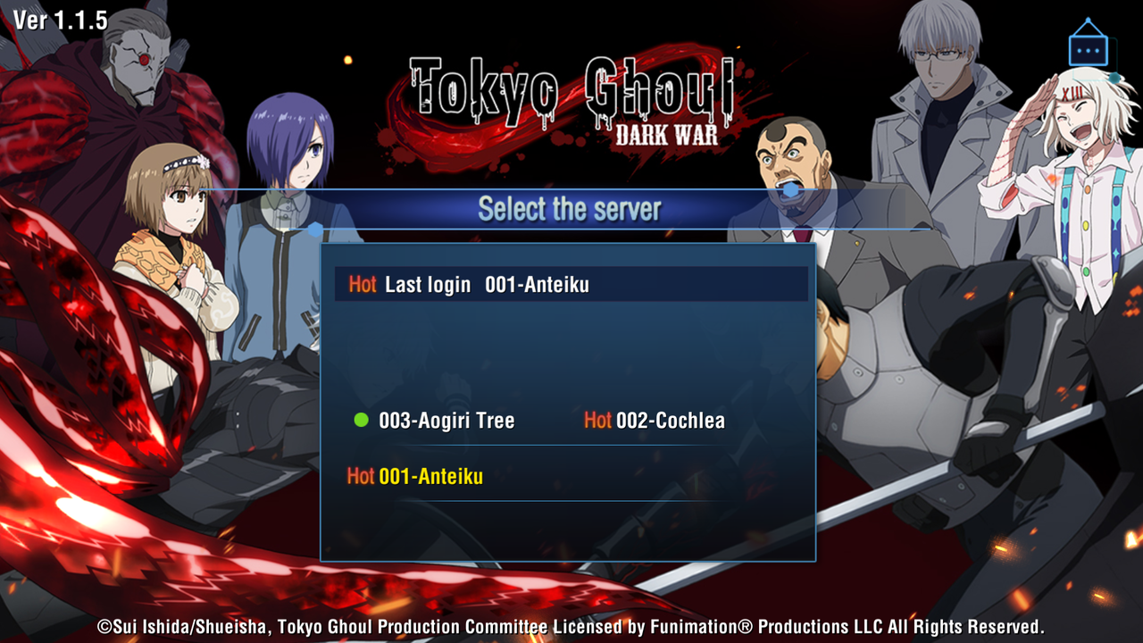 Tokyo Ghoul Dark War Mobile Game KASKUS
