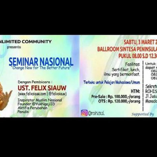 Ditolak Warga Manado, Seminar Felix Siauw Dibatalkan