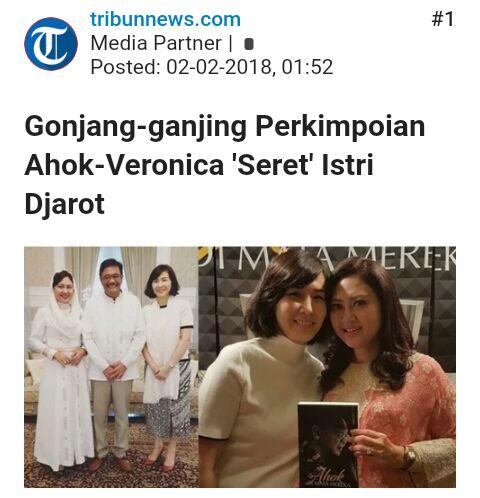 Gonjang-ganjing Perkimpoian Ahok-Veronica 'Seret' Istri Djarot