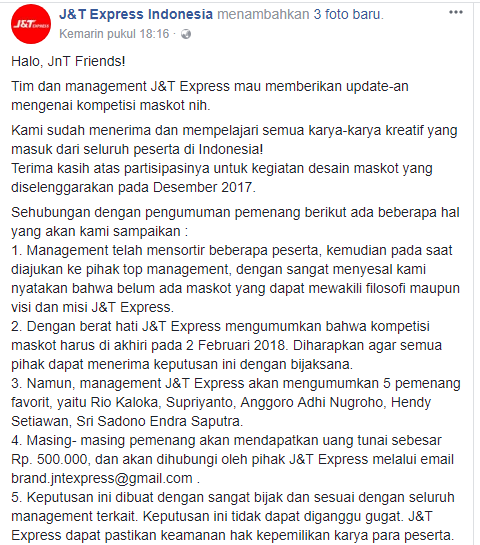 &quot;Merah&quot; Express - Kompetisi Maskot yang Tidak Profesional 