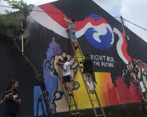 Perindo DKI Fasilitasi Komunitas Bikin Grafiti Ukuran Besar di Ibu Kota