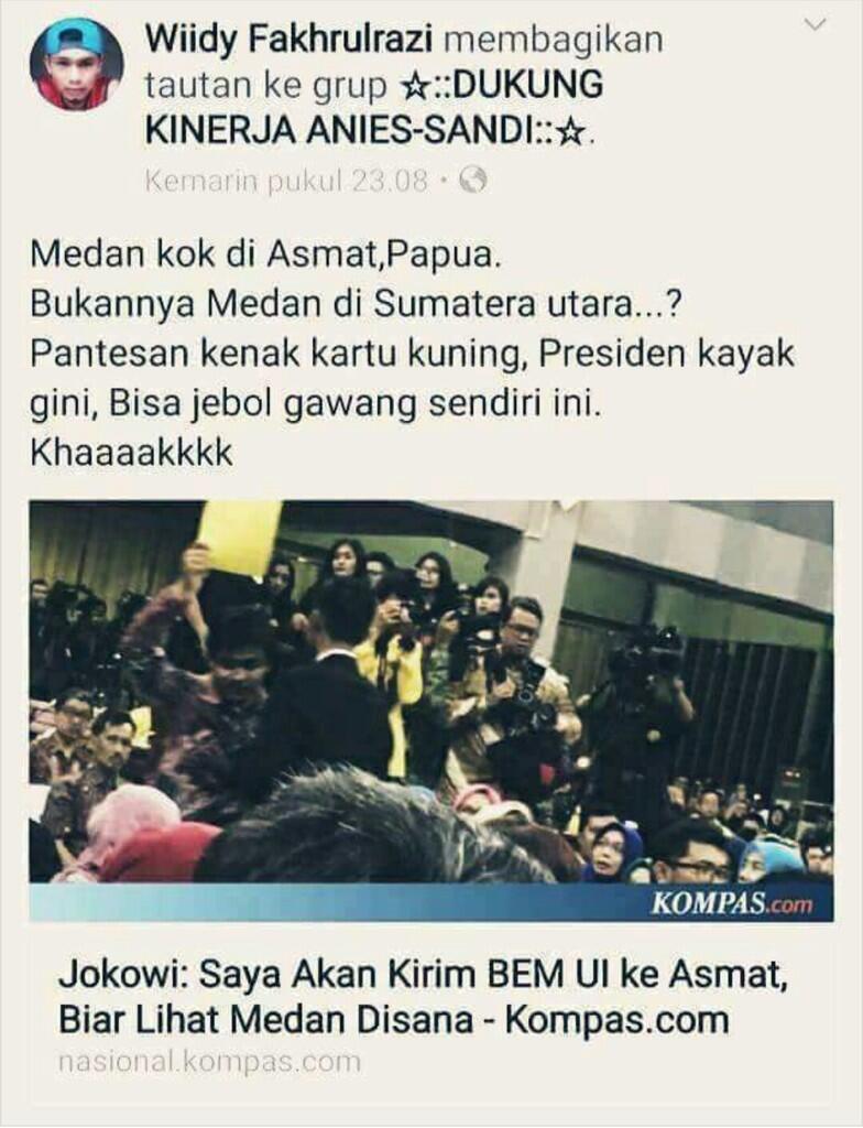 Jokowi: Saya Akan Kirim BEM UI ke Asmat, Biar Lihat Medan di Sana