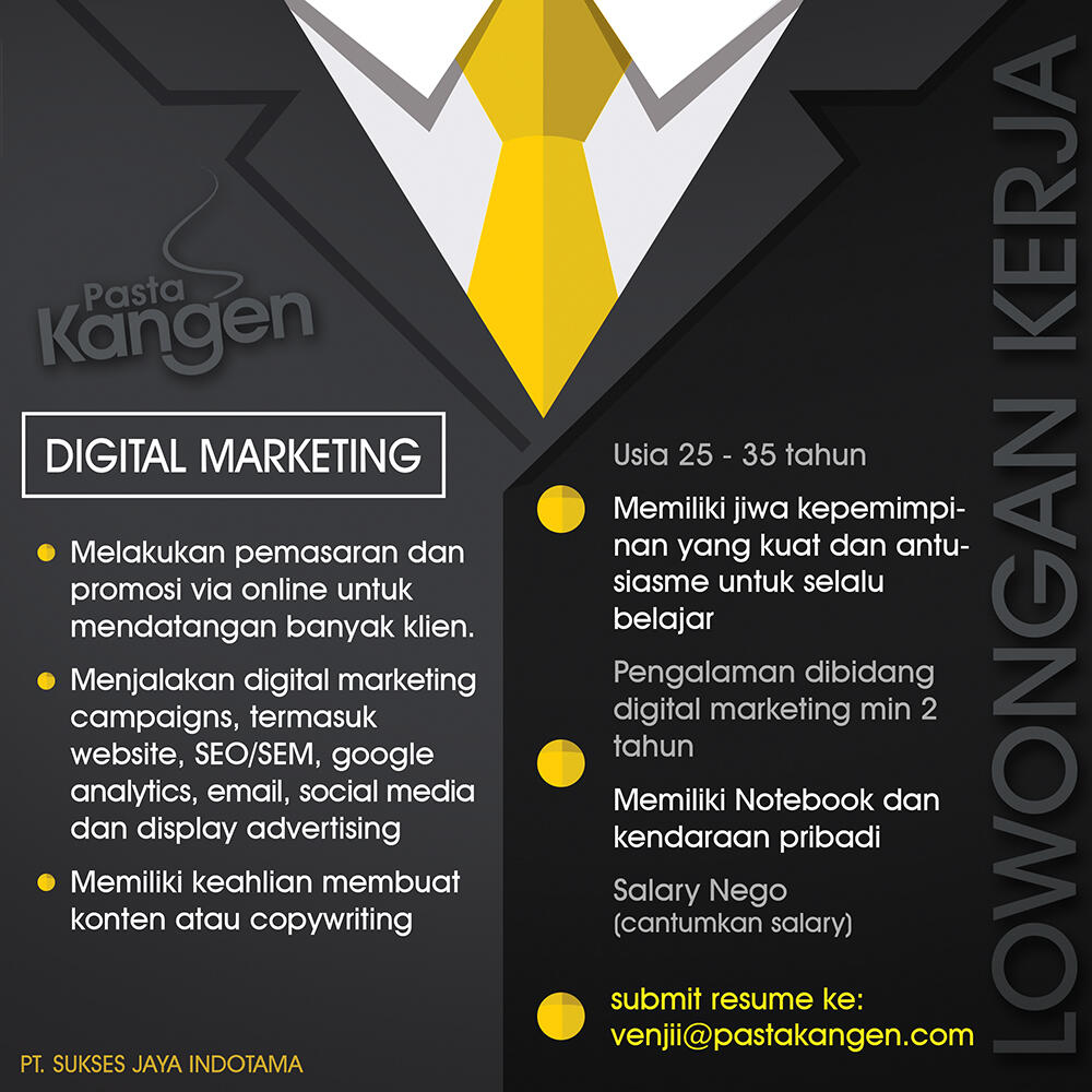 Lowongan Kerja Digital Marketing Urgent (MASUK SINI GAN)