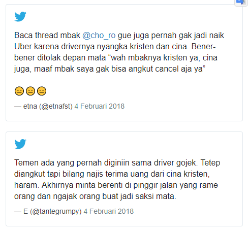 Saat duduk bersebelahan di bus TransJakarta 'harus seagama'