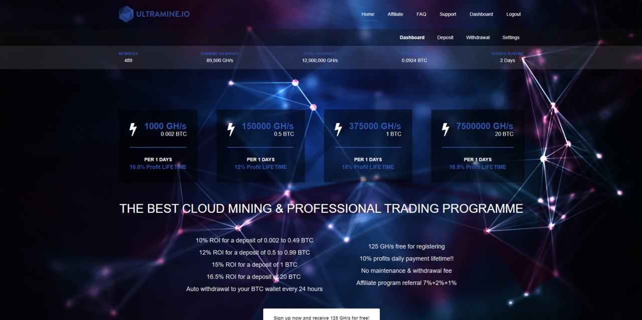 UltraMine.io free 125GH/s!! masih anget gan!!