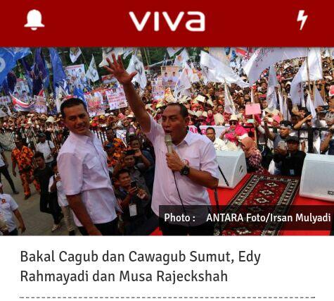 Survei: Edy Rahmayadi Ungguli Djarot di Pilkada Sumut