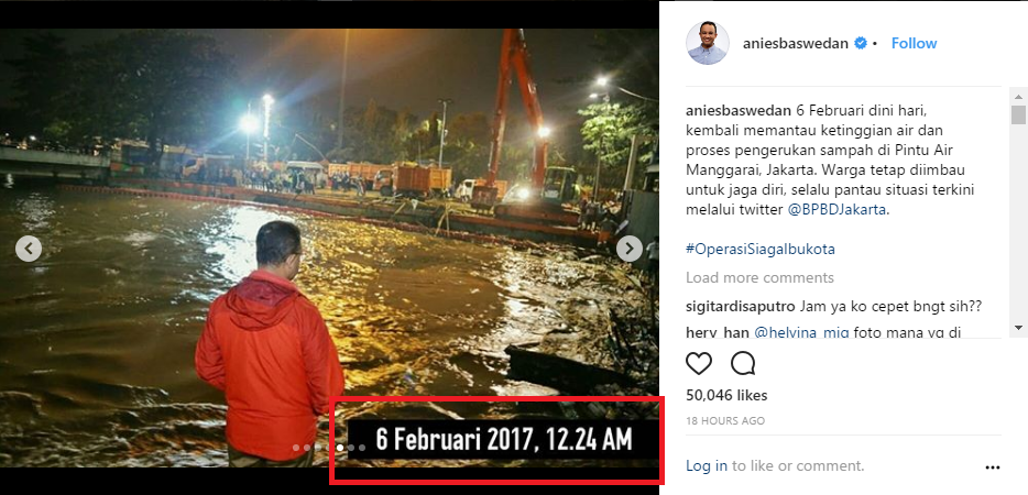 Viral! Foto Anies Baswedan Sidak Banjir Penuh Kejanggalan