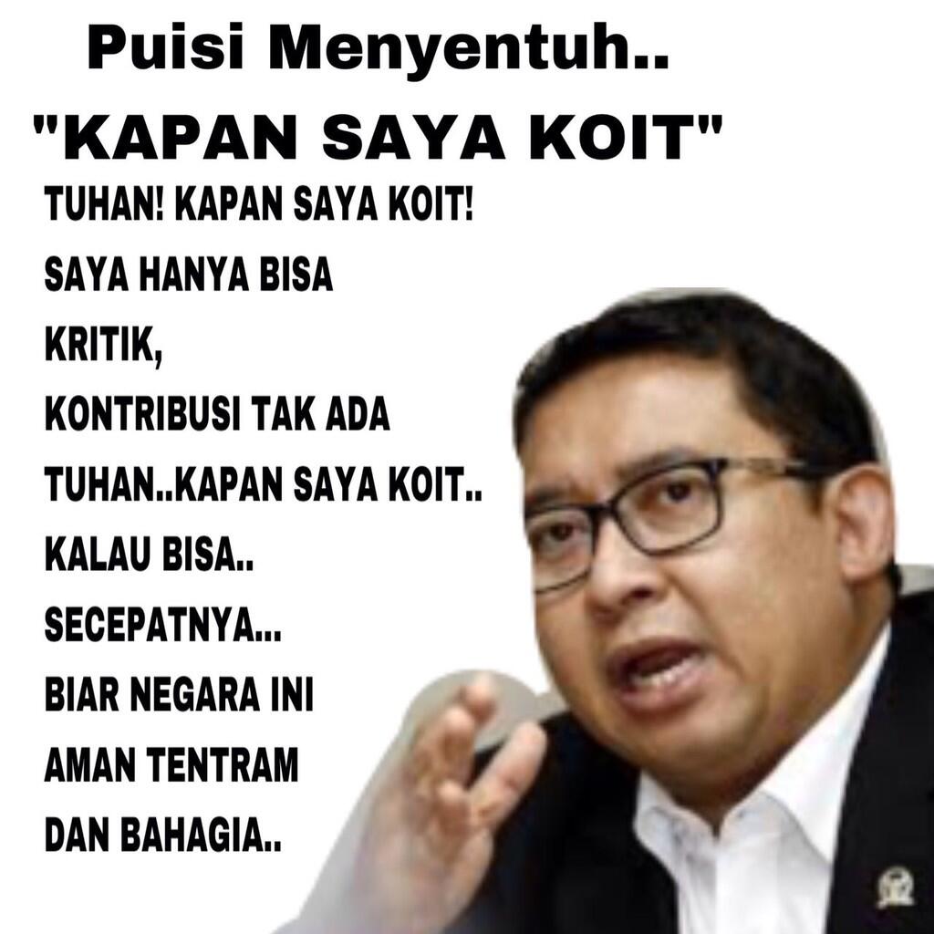 Begini Gan Motif Sikap Oposisional Tidak Sehat dari Fadli Zon