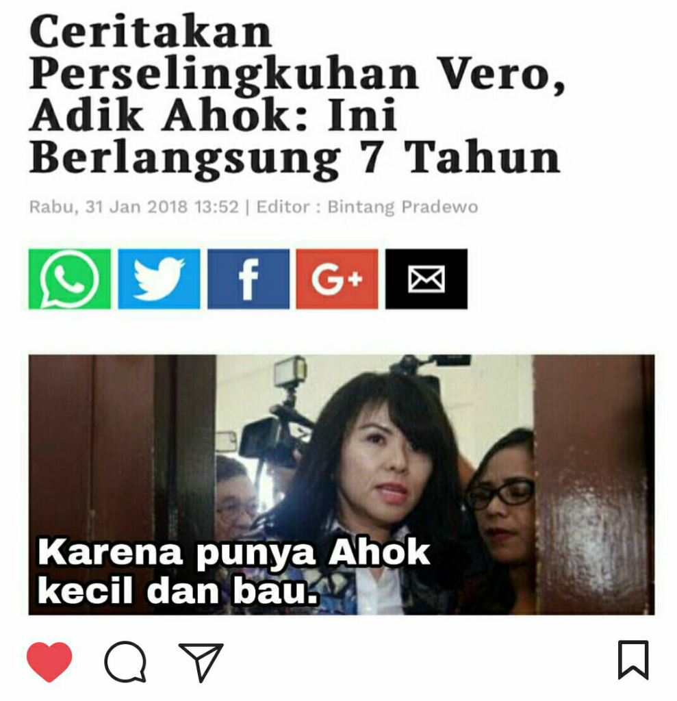 Cerita Veronica Dipaksa Selingkuhan dan Ahok Pilih Cerai

