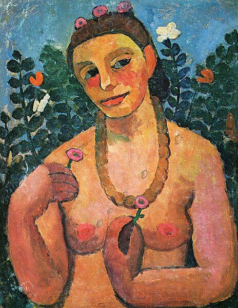 Paula Modersohn-Becker, berdiri tanpa busana