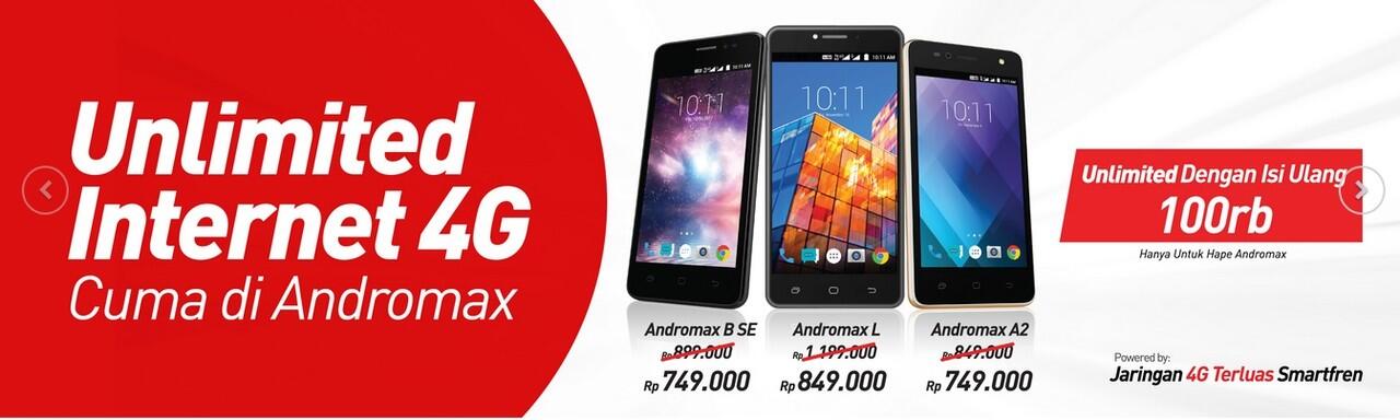 Kuota Unlimited 4G Hanya di Andromax