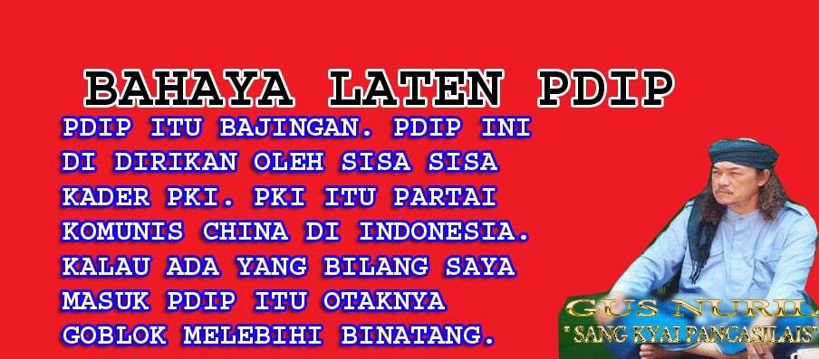 BAGUS NIH. Untuk Saudaraku, Warga PDIP