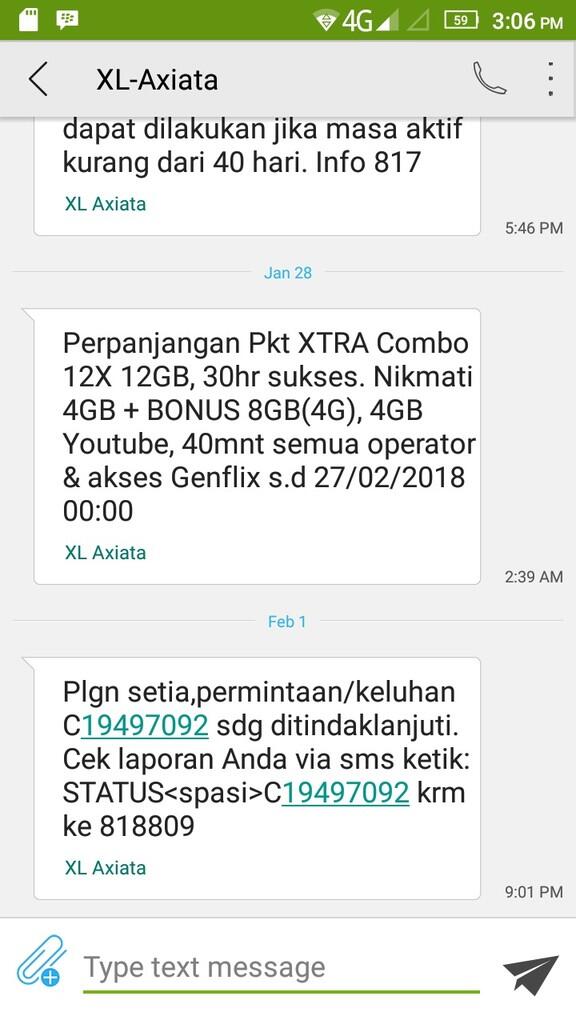 &#91;SURAT TERBUKA&#93; Permintaan keluhan C19497092 kepada XL AXIATA