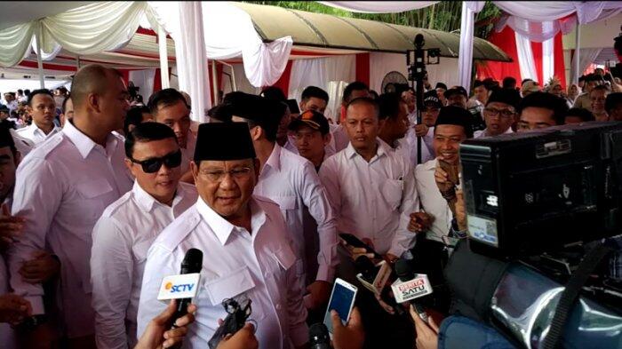 Prabowo Irit Bicara Sebelum Acara HUT ke-10 Gerindra