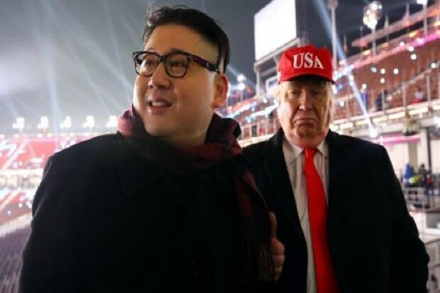 'Kim Jong-un' dan 'Trump' Mesra di Olimpiade, tapi Diusir