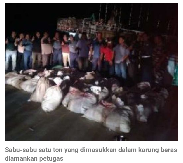 Dikira Beras Impor, Ternyata Kapal Ini Bawa 1 Ton Sabu Masuk Indonesia via Batam