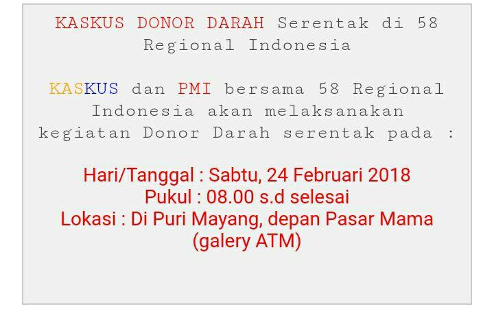 Ini Loh Manfaat Donor Darah, Plus Event Dari KASKUS