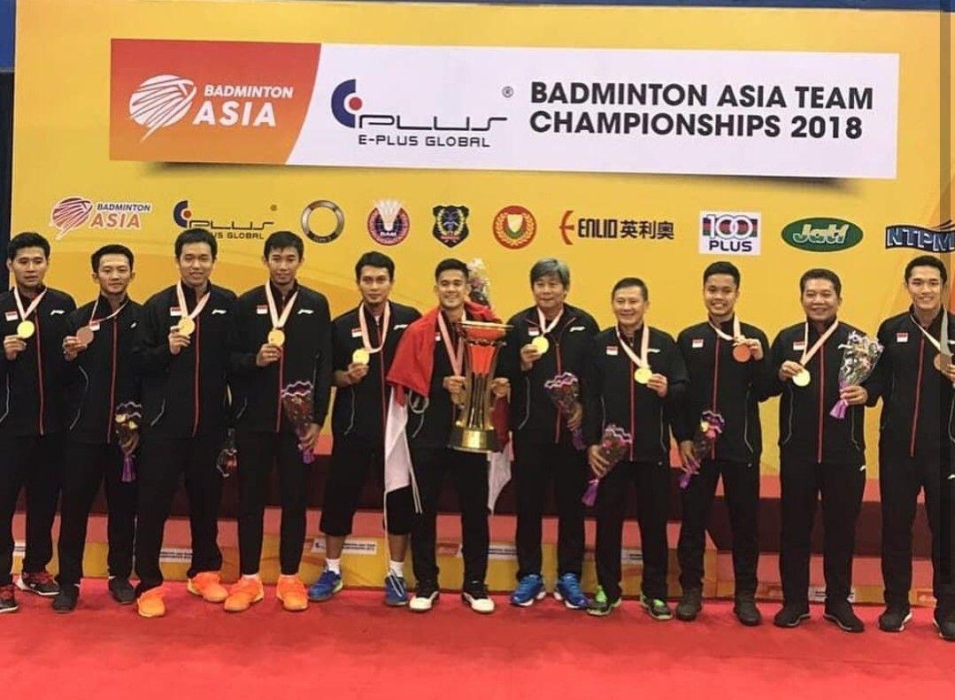 Lewati Drama Korea Di Semi Final, Tim Bulutangkis Putra Indonesia Juara Asia