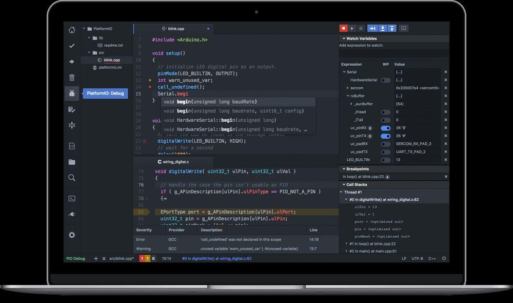 PlatformIO IDE - Development Environment yang terintegrasi untuk IoT