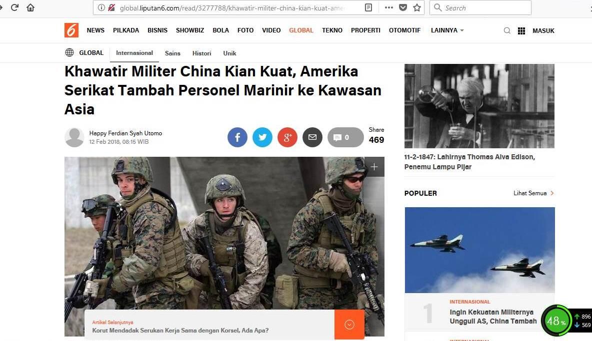 Khawatir Militer China Kian Kuat, Amerika Serikat Tambah Personel Marinir ke...