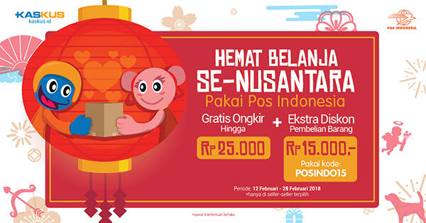 Gratis Ongkir &amp; Diskon 15ribu Dengan Pos Indonesia, Cuma Di Sini Gan!