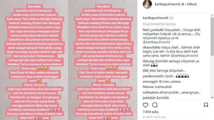 Ini Alasan Kartika Putri Memutuskan Berhijab