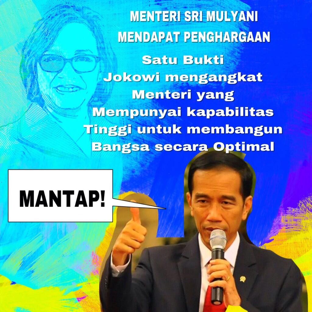Meraih Predikat Menteri Terbaik Se-Dunia, Presiden Jokowi tepat memilih Sri Mulyani