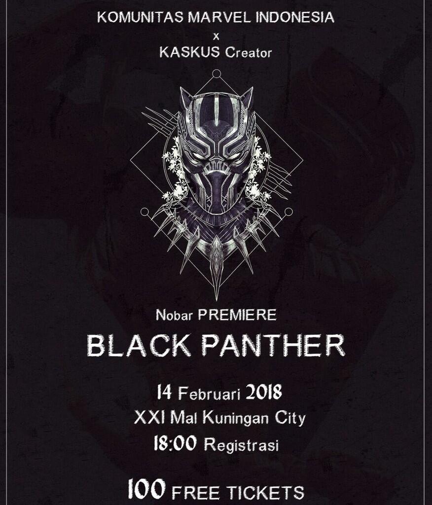 Nobar Premiere Black Panther Marvel Indonesia X Kaskus Kreator