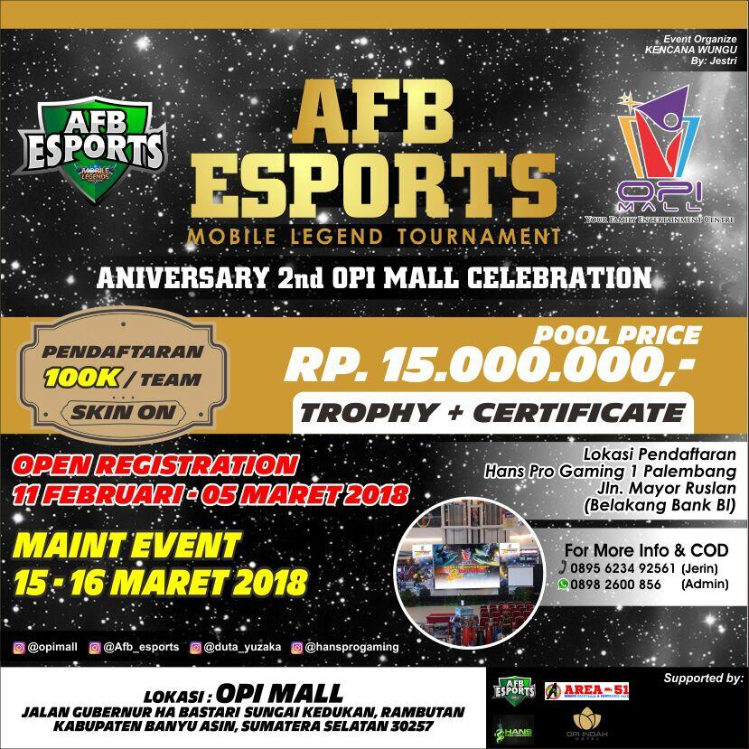 AFB ESPORTS MOBILE LEGEND TOURNAMENT