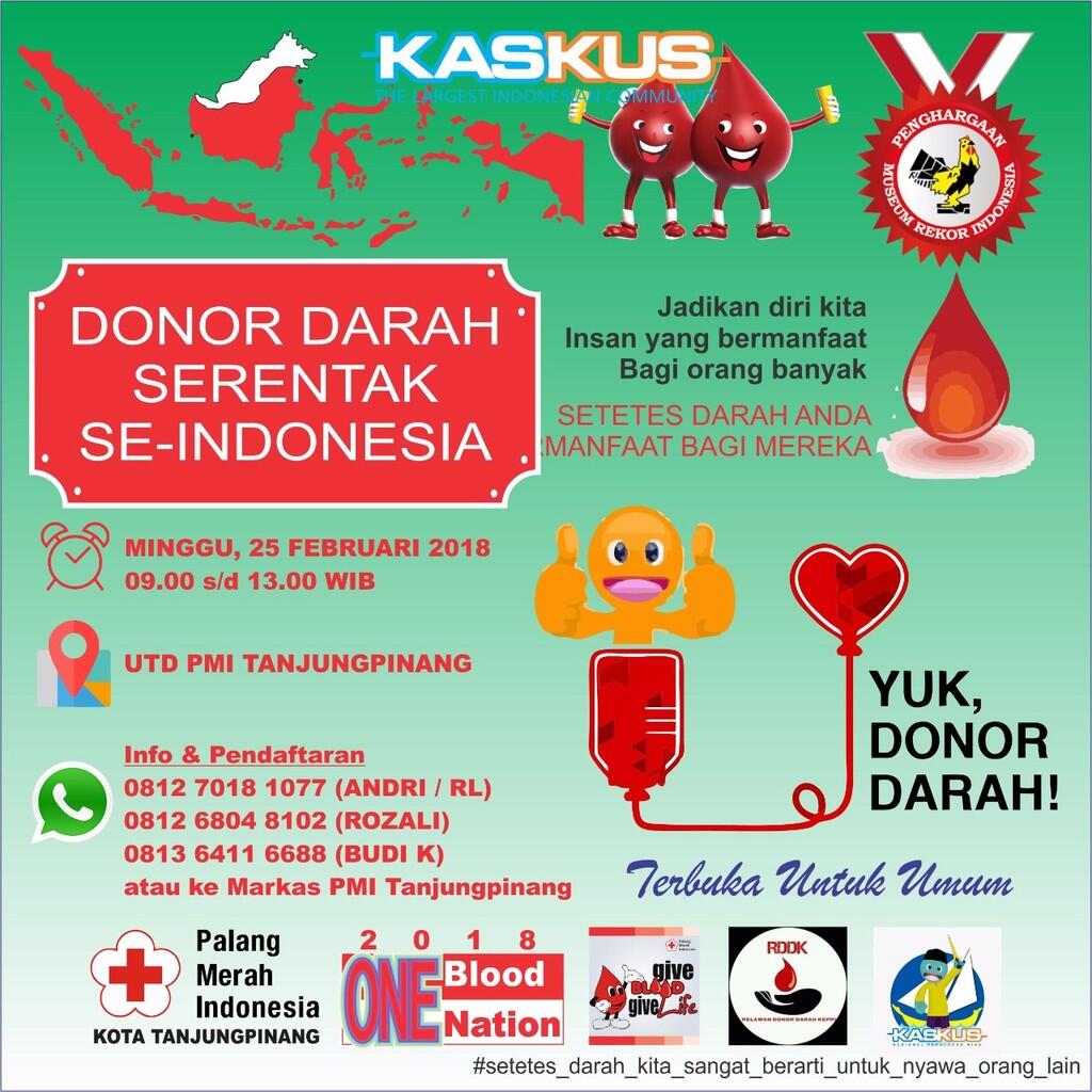 &#91;Invitation&#93; KASKUS DONOR DARAH &quot;One Blood One Nation 2018&quot;