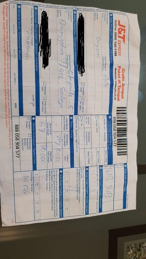 Barang dari J&amp;T tak kunjung tiba