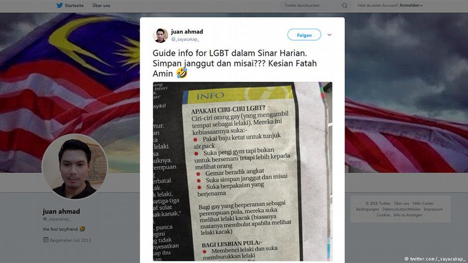 Harian Malaysia Dikecam Warganet Membuat Daftar Ciri-ciri Gay dan Lesbian, 