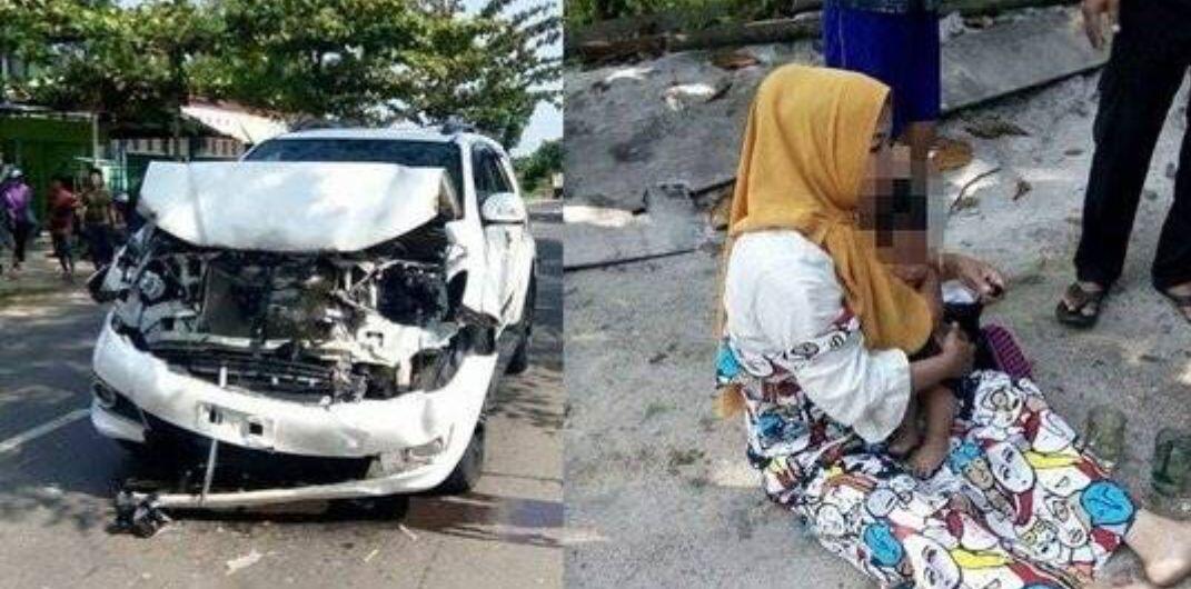 Cemburu Lihat Ada Wanita Lain, Istri Berinisial Sn Tabrakan Fortuner Ke Mobil Suami