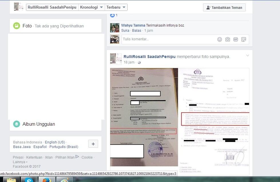 KLARIFIKASI THREAD Penipuan Oleh Rulli Rosalli dan Saadah (owner Garis Cipta Karsa)