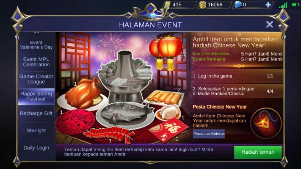 #Ask Event happy spring festival Mobile legends
