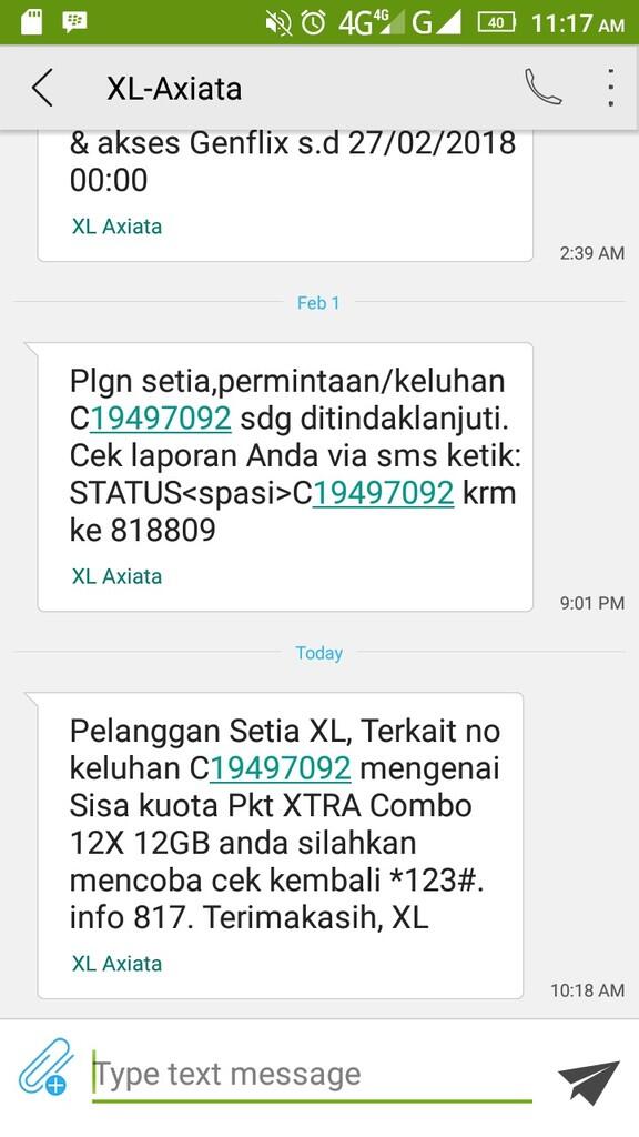 &#91;SURAT TERBUKA&#93; Permintaan keluhan C19497092 kepada XL AXIATA