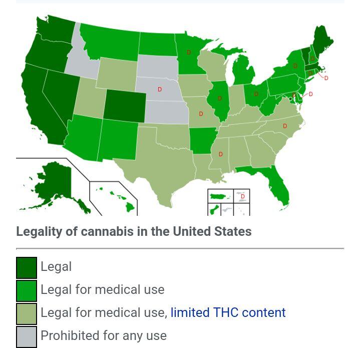 Tidak Semua Negara Bagian Di Amerika Melegalkan Ganja