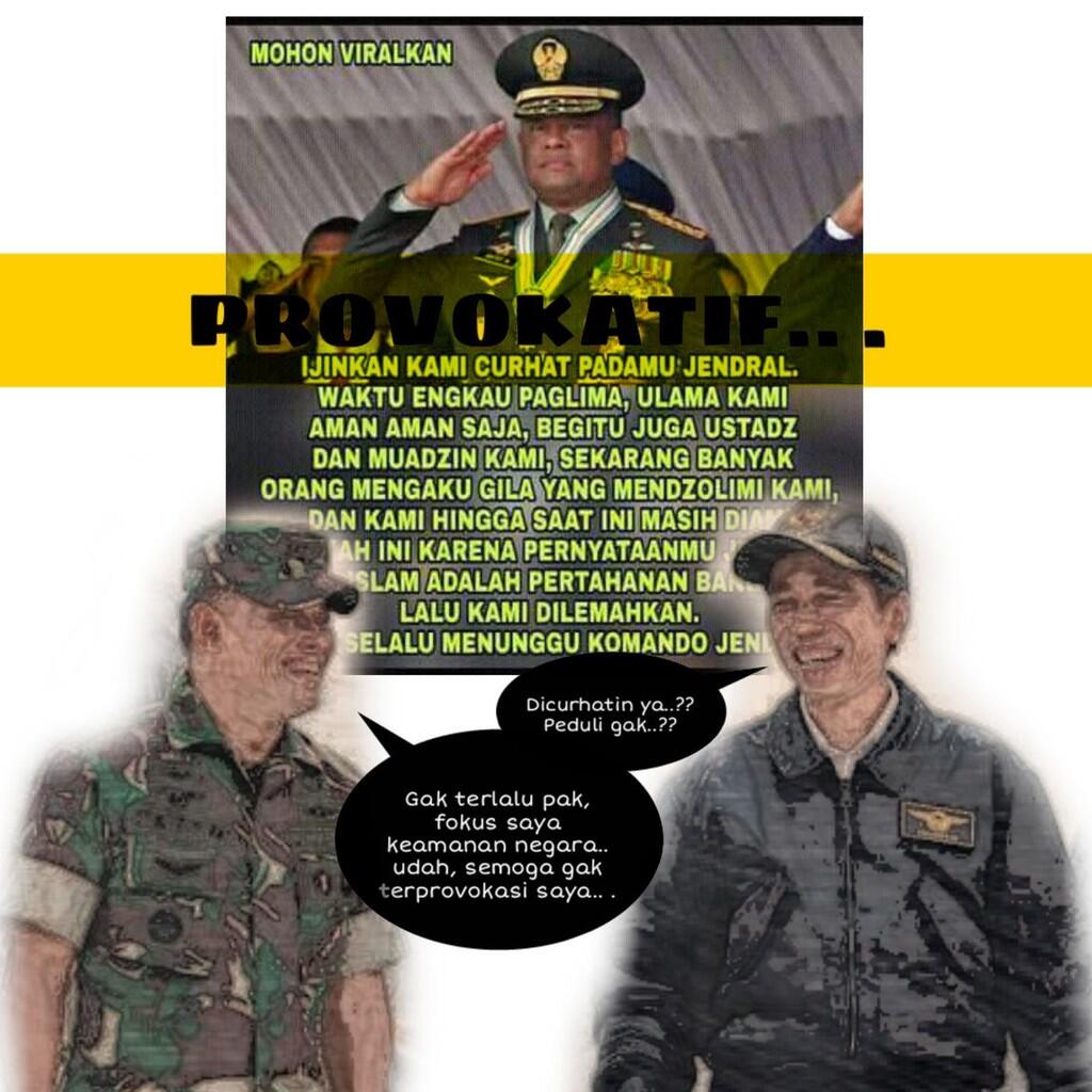 Bahaya Adu Domba Masyarakat Di Balik Pesan Curhat kepada Gatot Nurmantyo