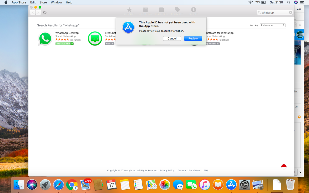 &#91;ASK&#93; Trouble dengan Apple ID pada appstore di Mac