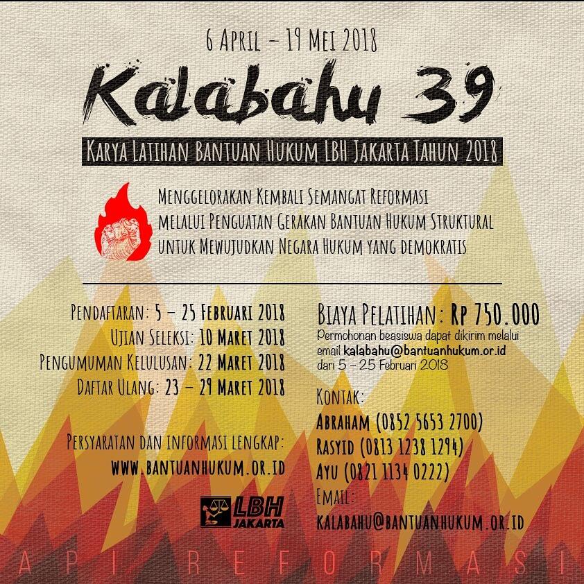 Kalabahu39 LBH Jakarta