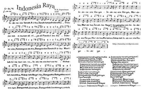Ini Naskah Lyric Lagu Kebangsaan Indonesia Raya 3 Stanza (BAIT)