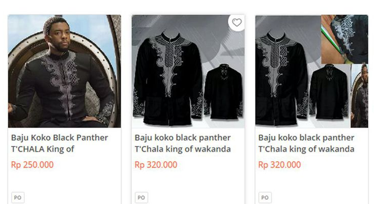 Keren, Demam Baju Koko Black Panther Melanda Tanah Air