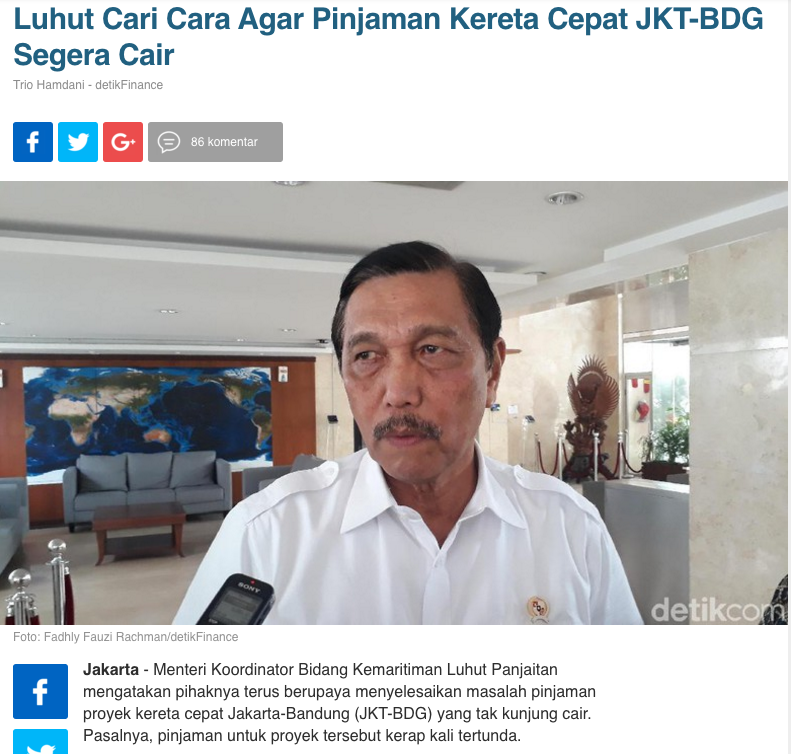 Bengkak Lagi, Nilai Proyek Kereta Cepat JKT-BDG Jadi Rp 82 T