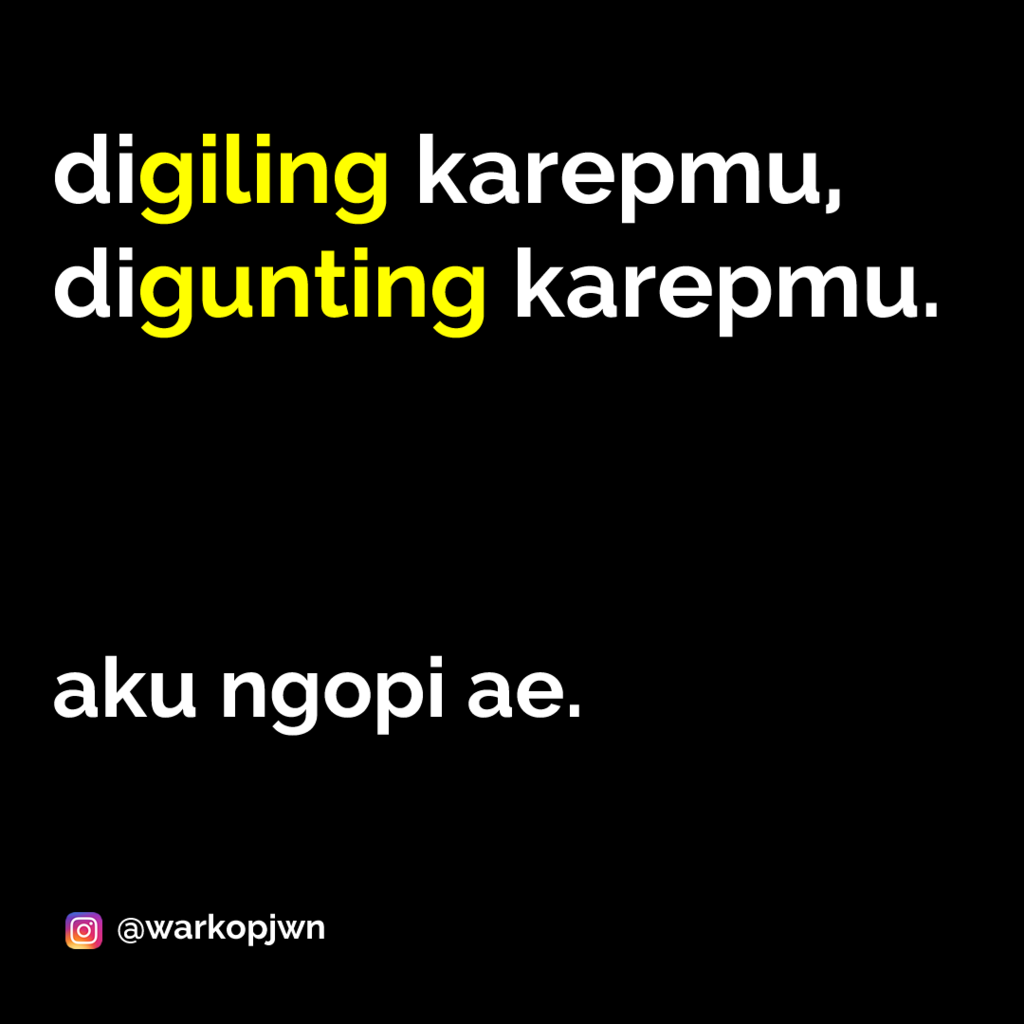 Rame Debat Kopi Digiling Vs Kopi Digunting Meme Satu Ini Nusuk