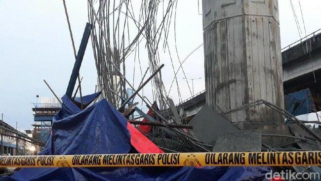 Tiang Girder Tol Becakayu Ambruk, Sejumlah Pekerja Luka Parah