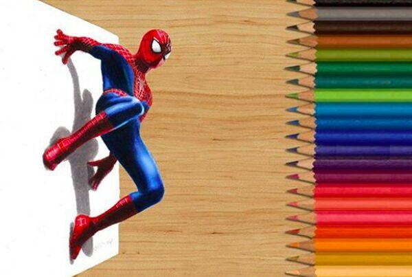 Keren! Superhero 3 Dimensi Ini Dibuat Cuma Pakai Pensil