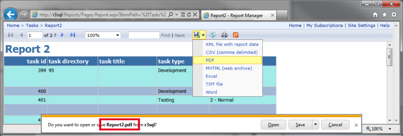 ASK. dinamically report name saat export ke pdf (report builder)