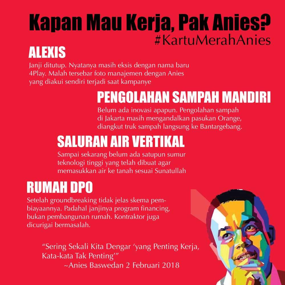 Kerja Hebat Dimulai dari Kekuatan Kata. Jadi Apa yang Sudah Dikerjakan Anies Gan?