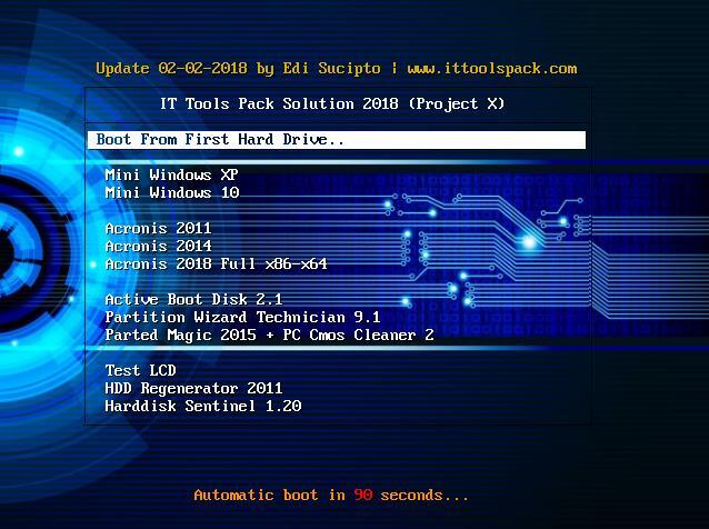 Hirens Versi Kekinian Nih Gan!! IT Tools Pack Solution 2018 Project X Edition!